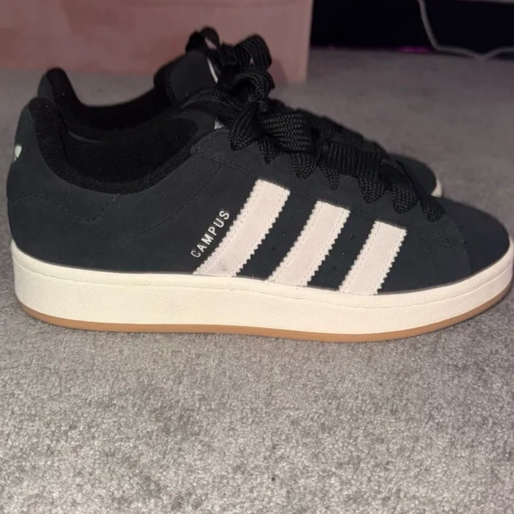 Adidas Campus Black with Cream Stripes - Picture 3 of 5